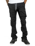 M1625 Sartoni Nylon Stacked Pants - Black