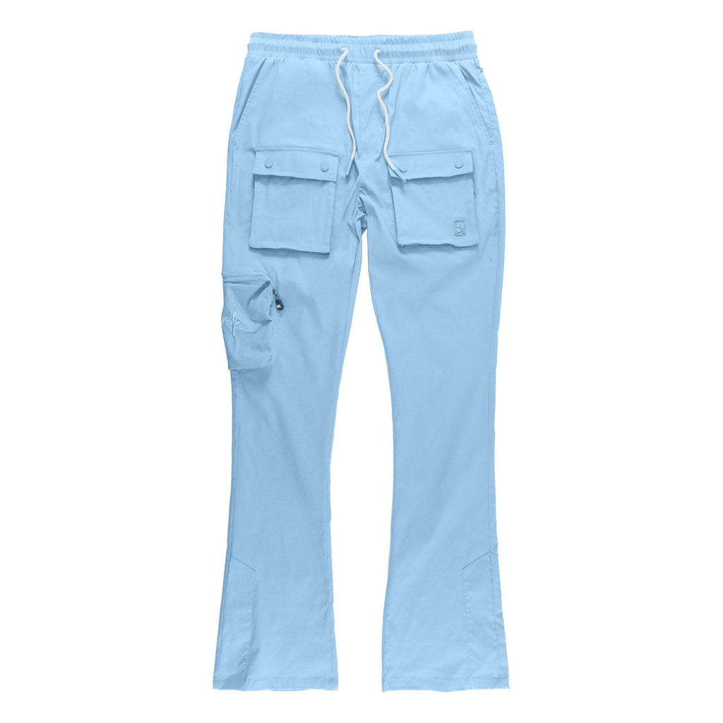 M1625 Sartoni Nylon Stacked Pants - Blue