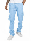 M1625 Sartoni Nylon Stacked Pants - Blue
