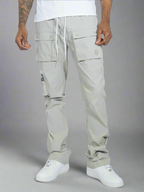 M1625 Sartoni Nylon Stacked Pants - Gray