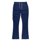 M1625 Sartoni Nylon Stacked Pants - Navy