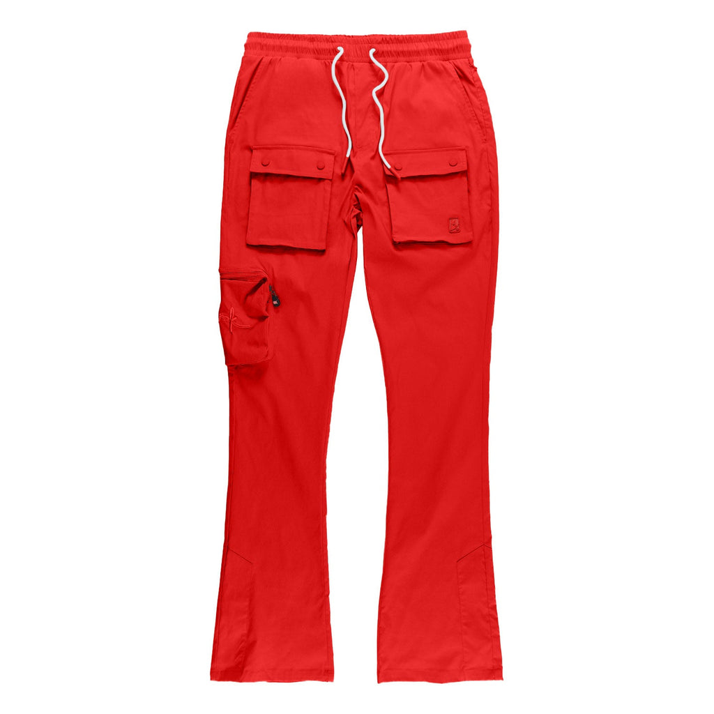M1625 Sartoni Nylon Stacked Pants - Red