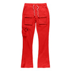M1625 Sartoni Nylon Stacked Pants - Red