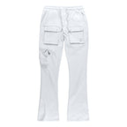 M1625 Sartoni Nylon Stacked Pants - White