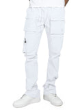 M1625 Sartoni Nylon Stacked Pants - White