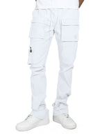 M1625 Sartoni Nylon Stacked Pants - White