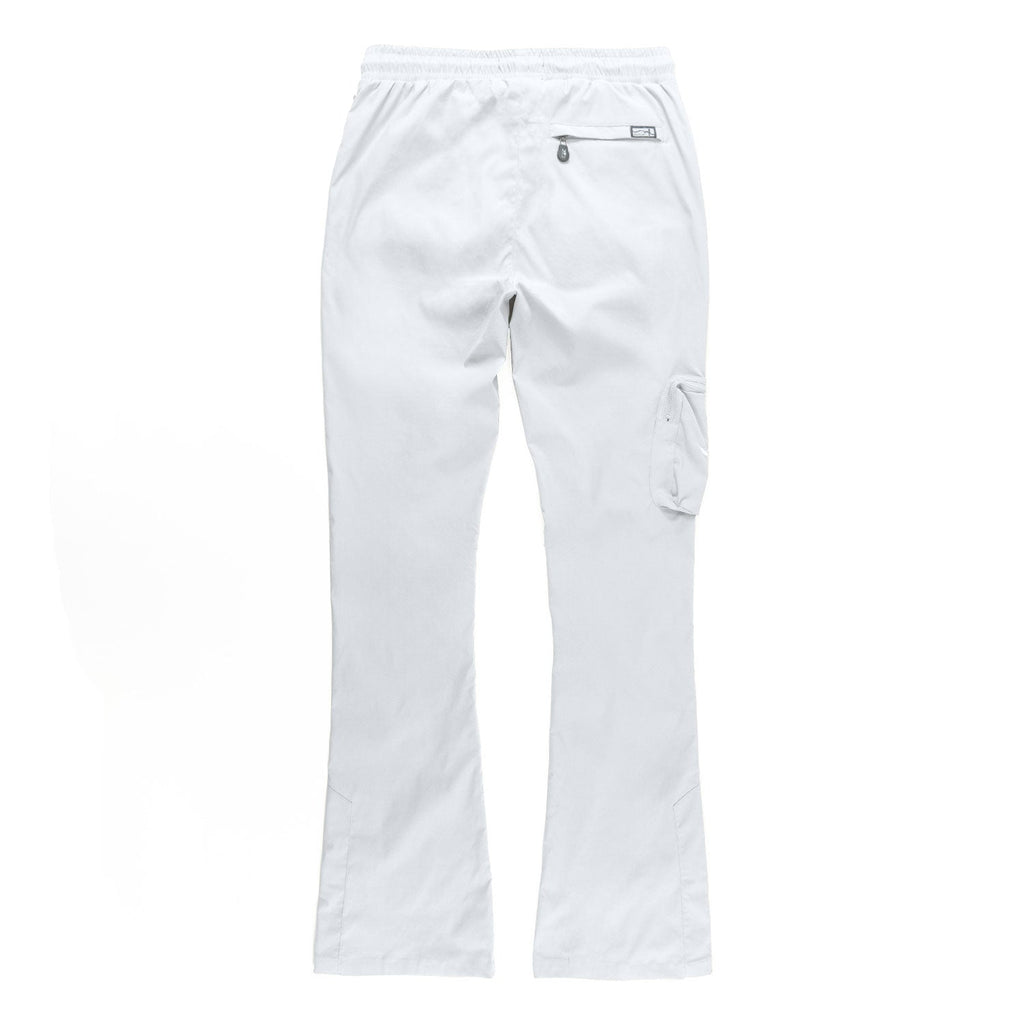 M1625 Sartoni Nylon Stacked Pants - White