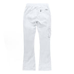 M1625 Sartoni Nylon Stacked Pants - White