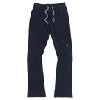 M1633 Colton 34” Stack Nylon/Spandex  Sweat Pants - Navy