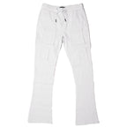 M1633 Colton 34” Stack  Nylon/Spandex  Sweat Pants - White