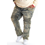 M1779 Makobi Biker Jeans with Rip Damages - Vintage