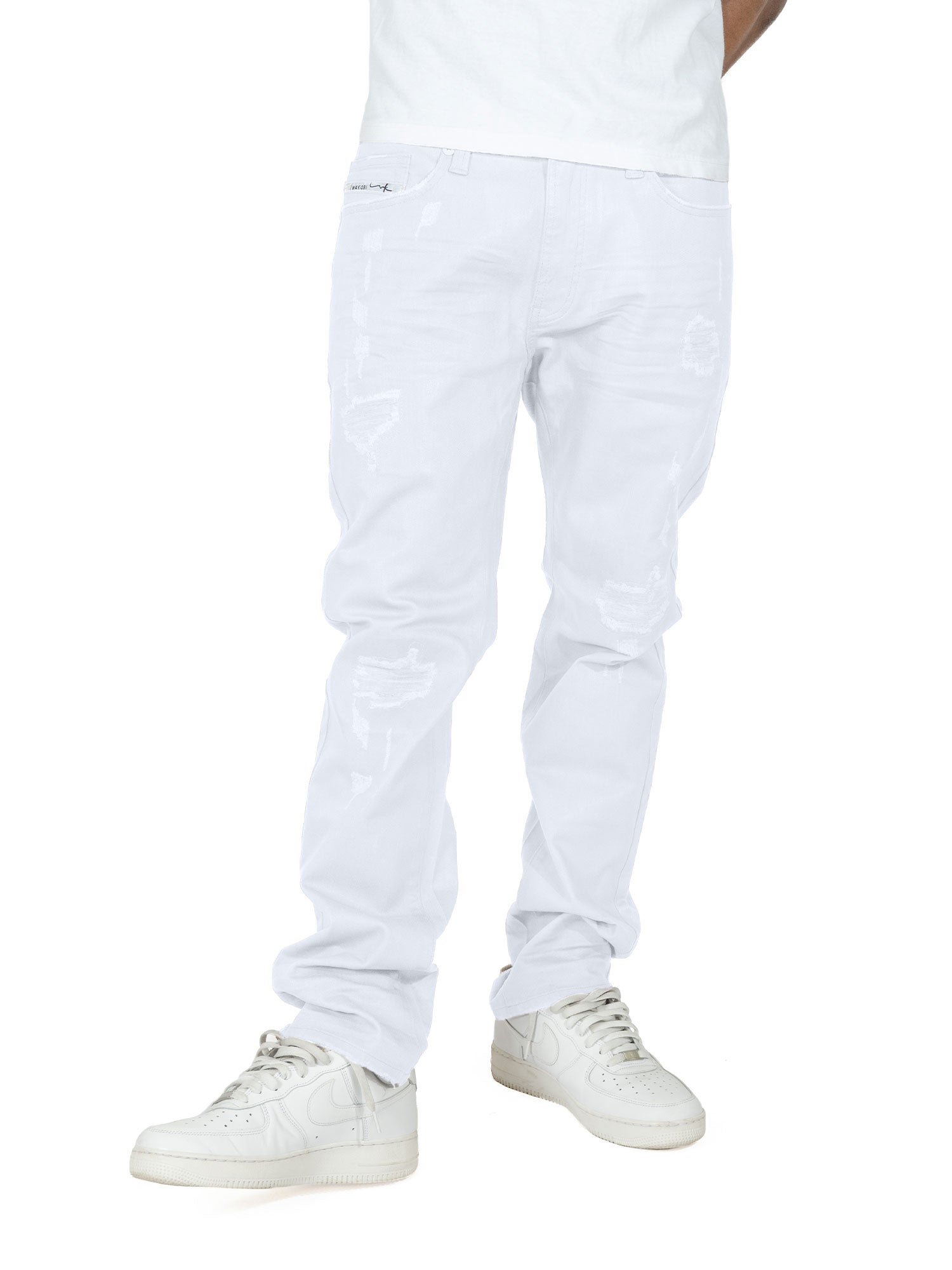 M1901 Makobi Segreto Waxed Jeans - White