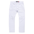 M1932 Makobi Brighton Shredded Twill Jeans - White