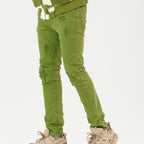 M1932 Makobi Brighton Shredded Twill Jeans - Green