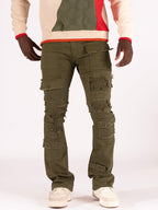 M1968 Cesare Stacked Jeans - Olive