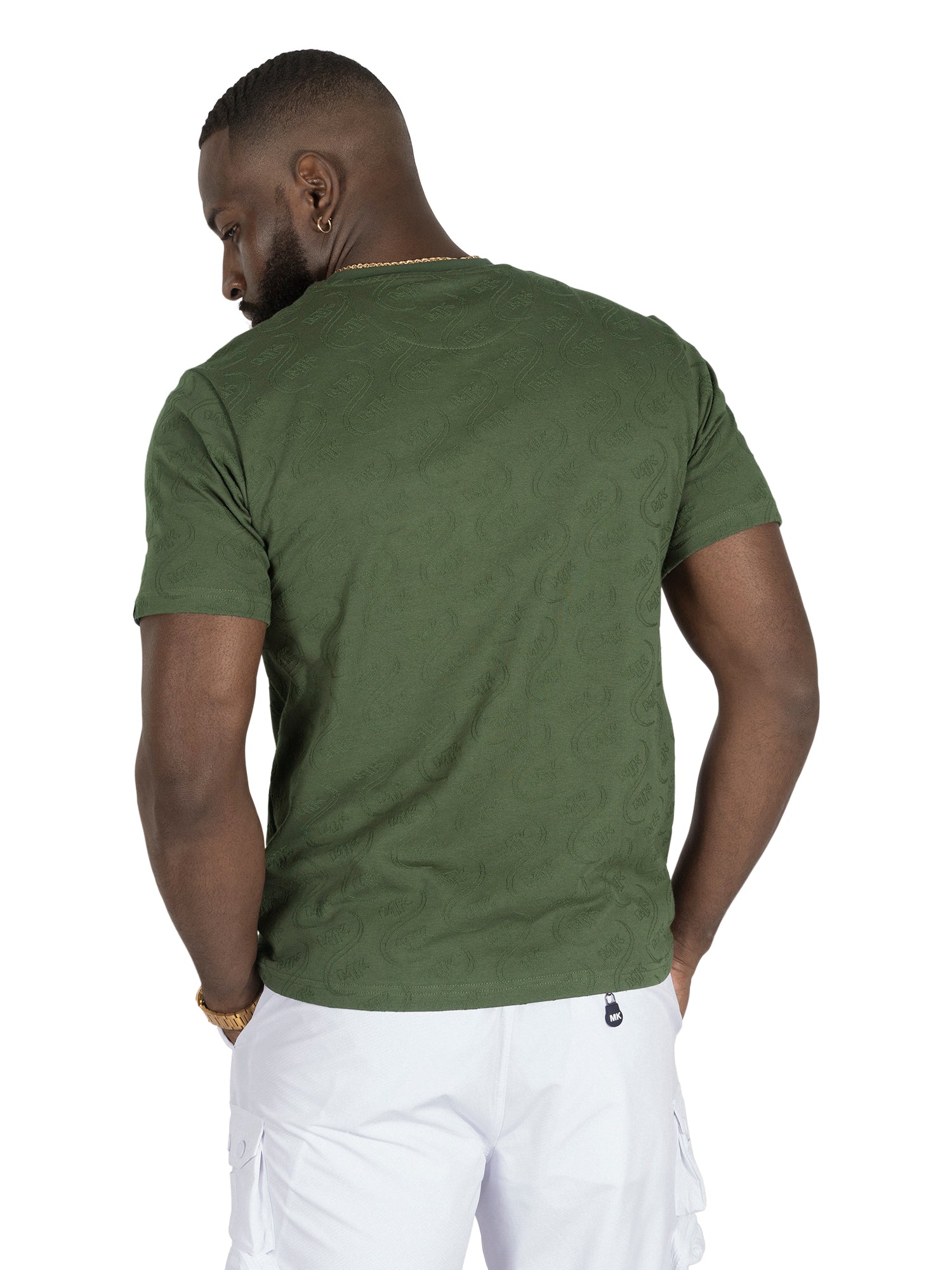 M316 Sartoni Embossed Tee -  Dark Olive