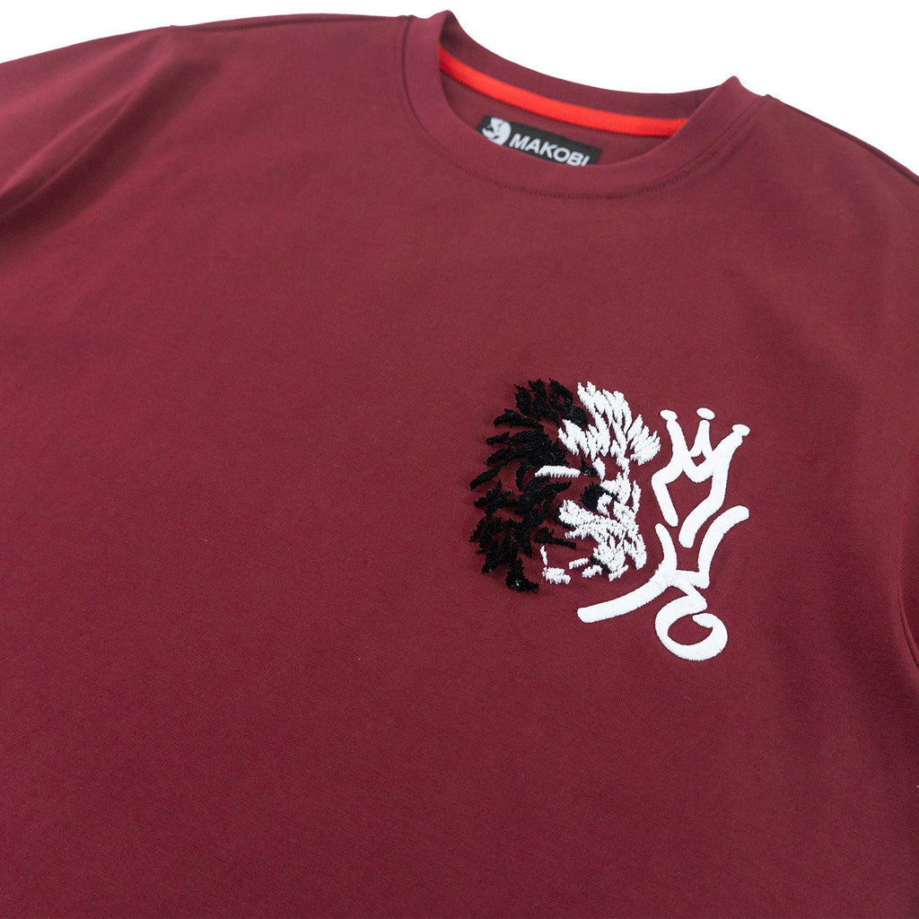M340 Gianos Lion Tee - Burgundy