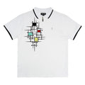 M351 Makobi Color Block Polo Shirt - White