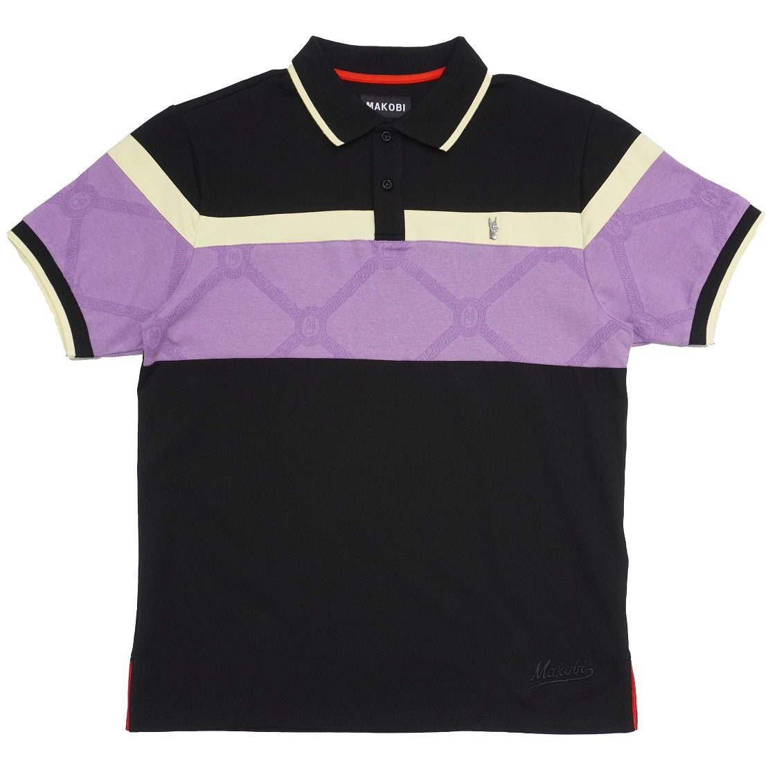 M392 Makobi Monogram Horizon Polo Shirt - Black