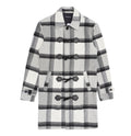 M4045 Renzo Wool Plaid Coat - Gray