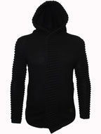 M4215 Makobi Ribbed Elongated Sweater - Black