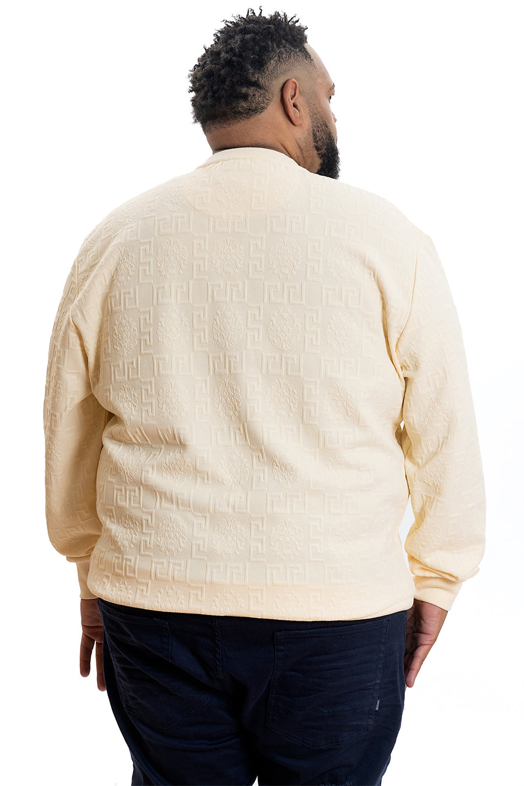 M4232 Bianchi Jacquard Crewneck Sweatshirt - Natural