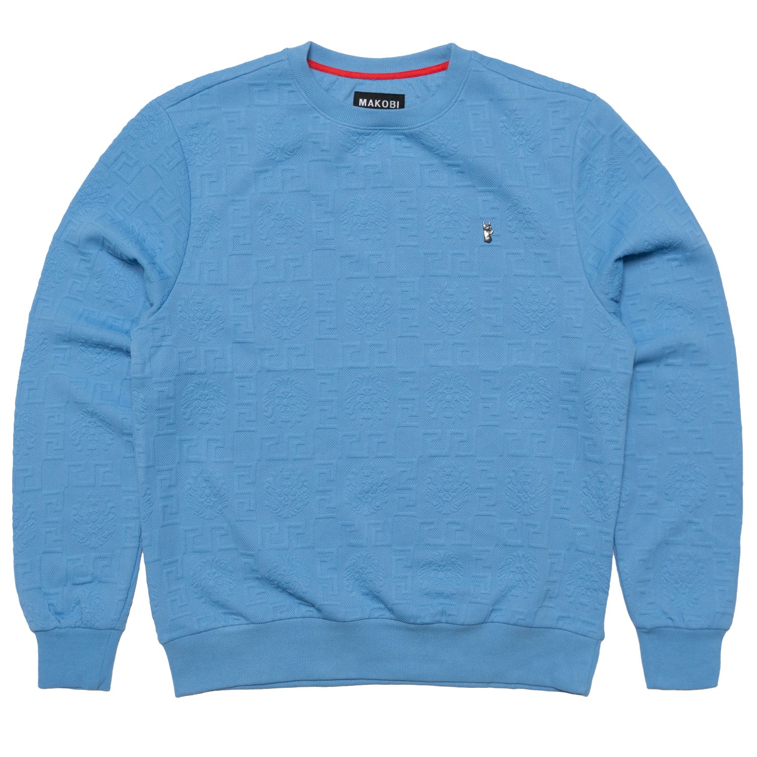 M4232 Bianchi Jacquard Crewneck Sweatshirt - Blue