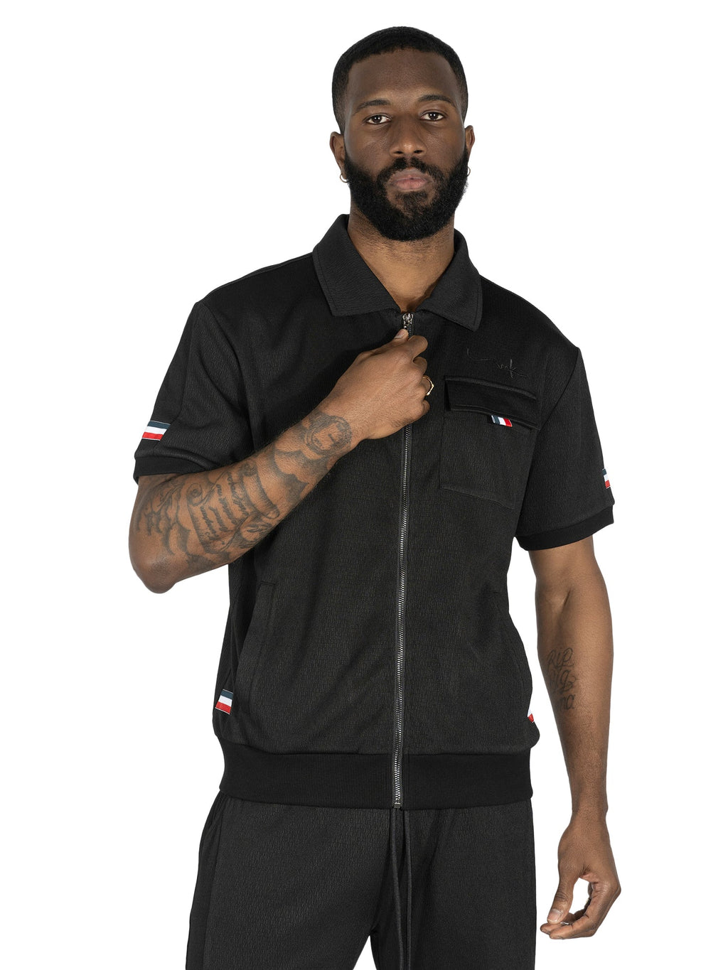 M428 Moreli Knit Short Sets - Black