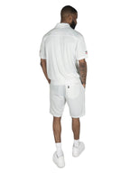 M428 Moreli Knit Short Sets - White
