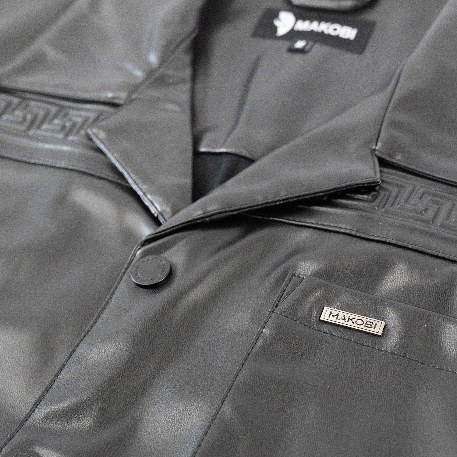 M429 Bellucci Vegan Leather Shirt - Black