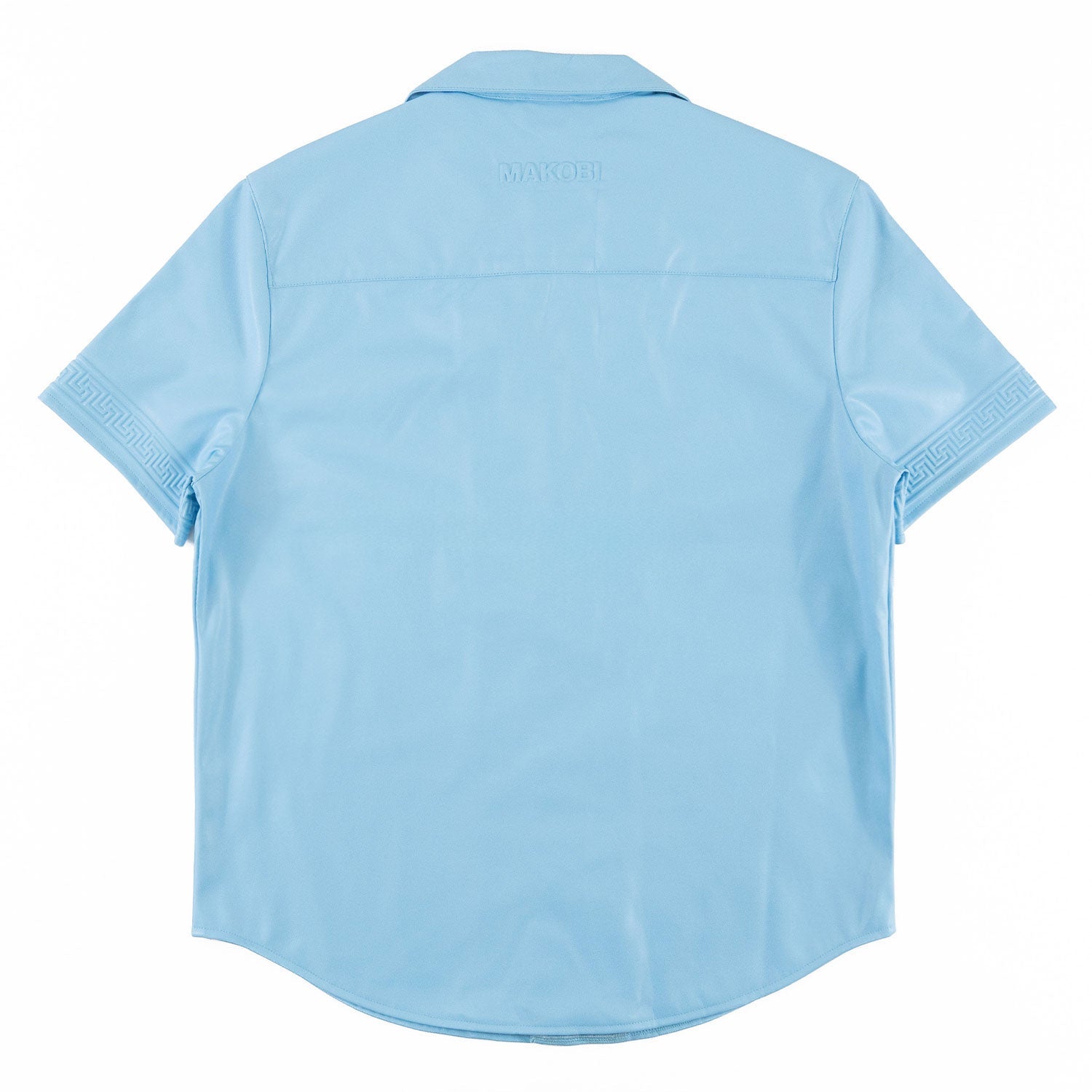 M429 Bellucci Vegan Leather Shirt - Blue