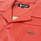 M429 Bellucci Vegan Leather Shirt - Red