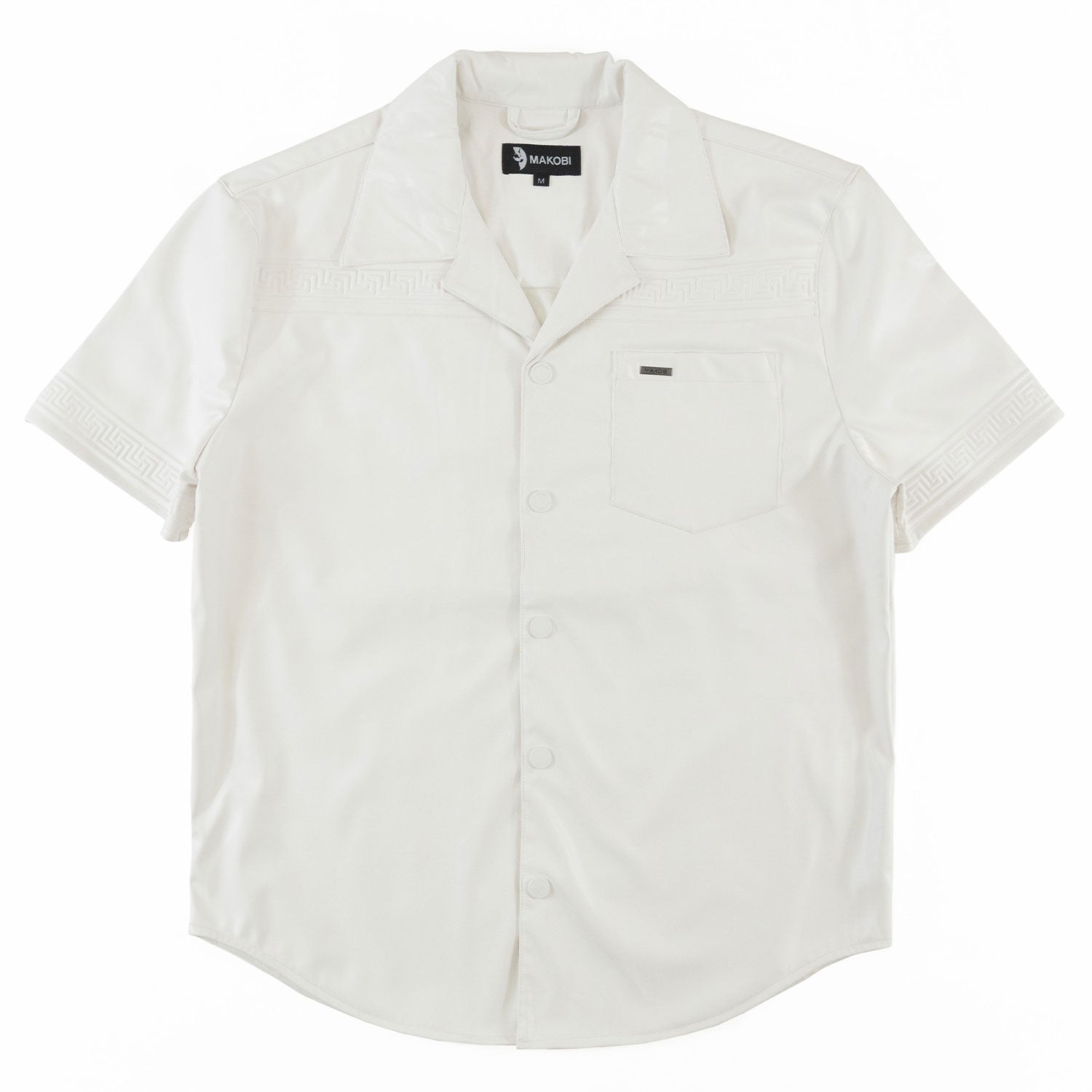 M429 Bellucci Vegan Leather Shirt - White
