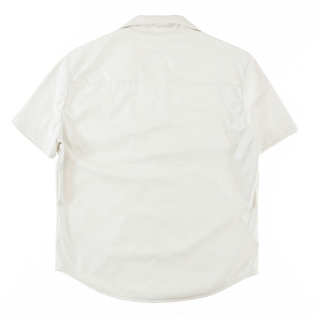 M429 Bellucci Vegan Leather Shirt - White