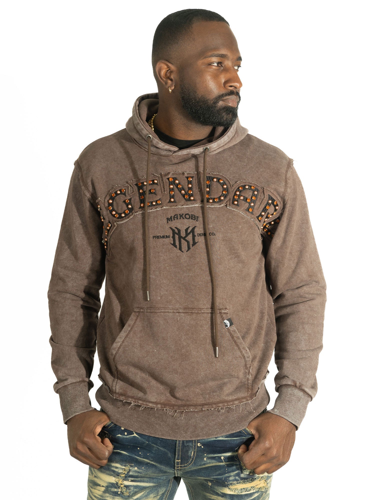 Hoodie | M4557 Sartoni Pull Over- Brown