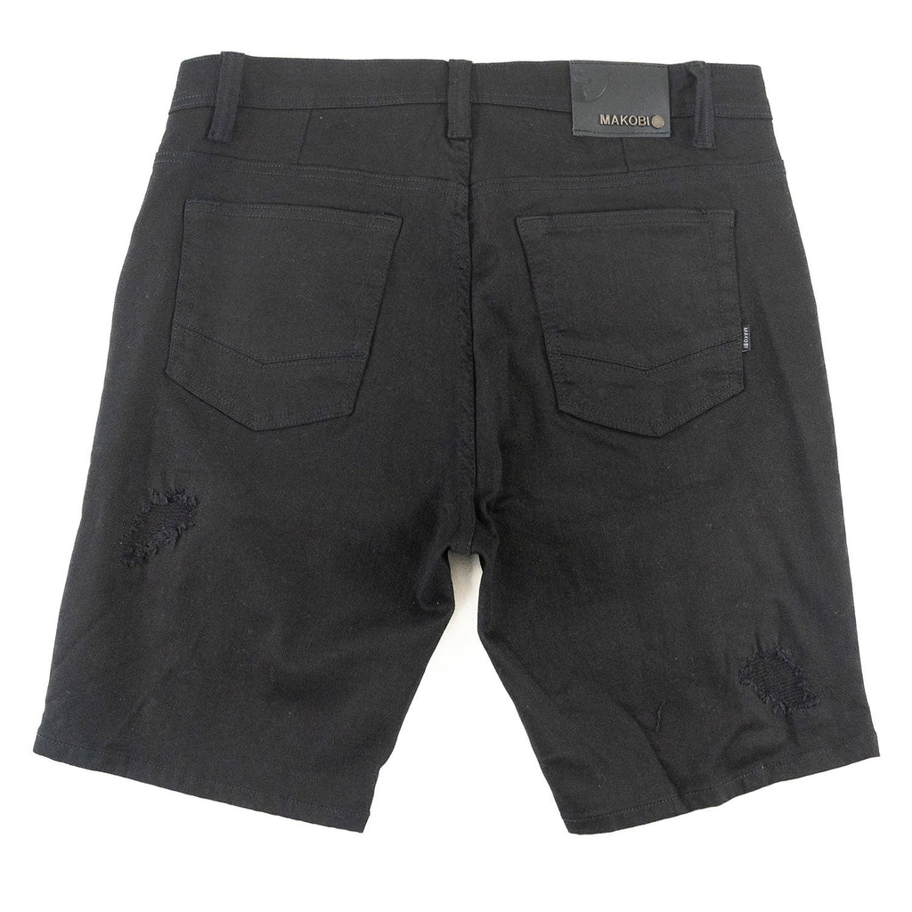 M607 Amato Denim Shorts - Black/Black