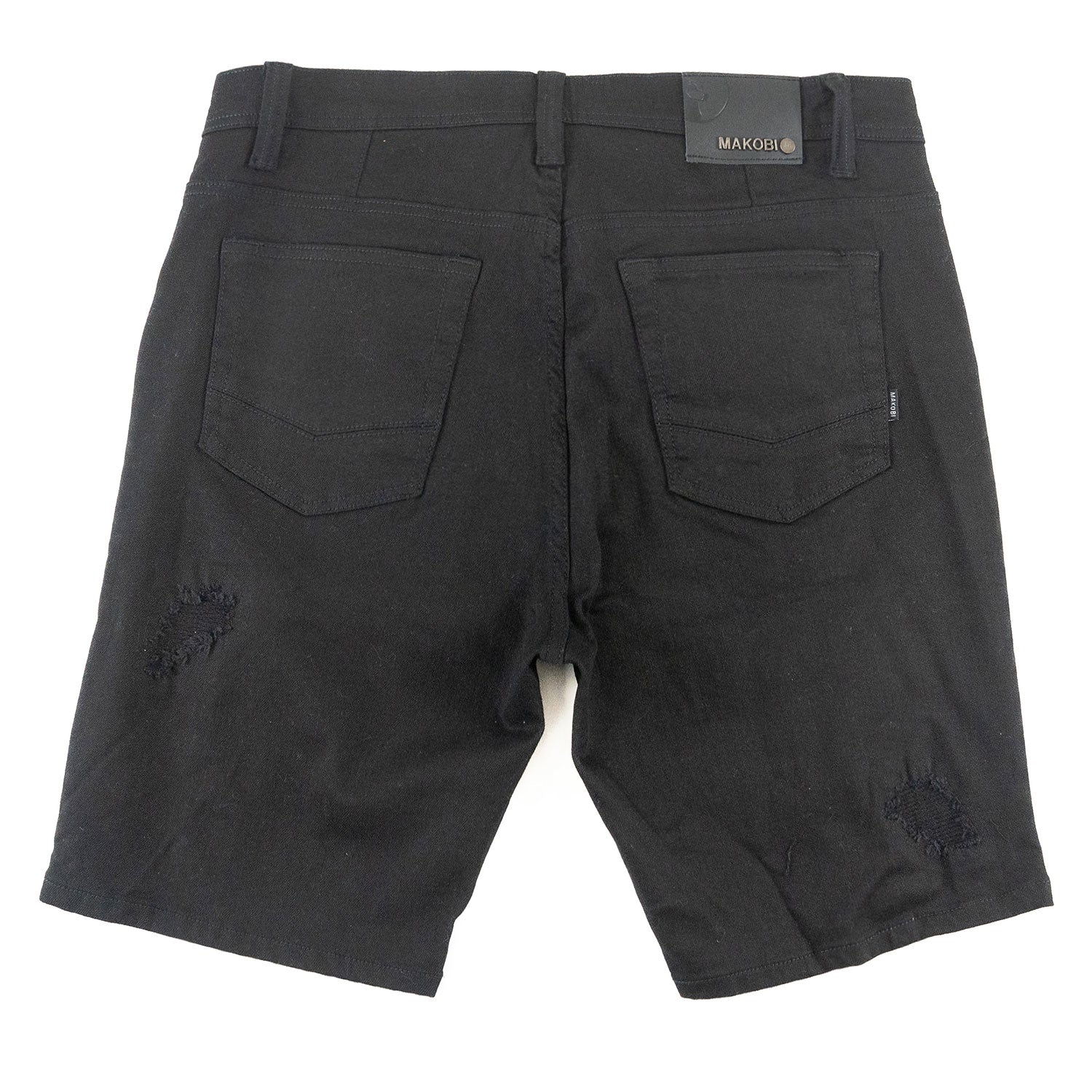 M607 Amato Denim Shorts - Black/Black