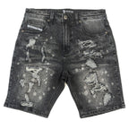 M607 Amato Denim Shorts - Black