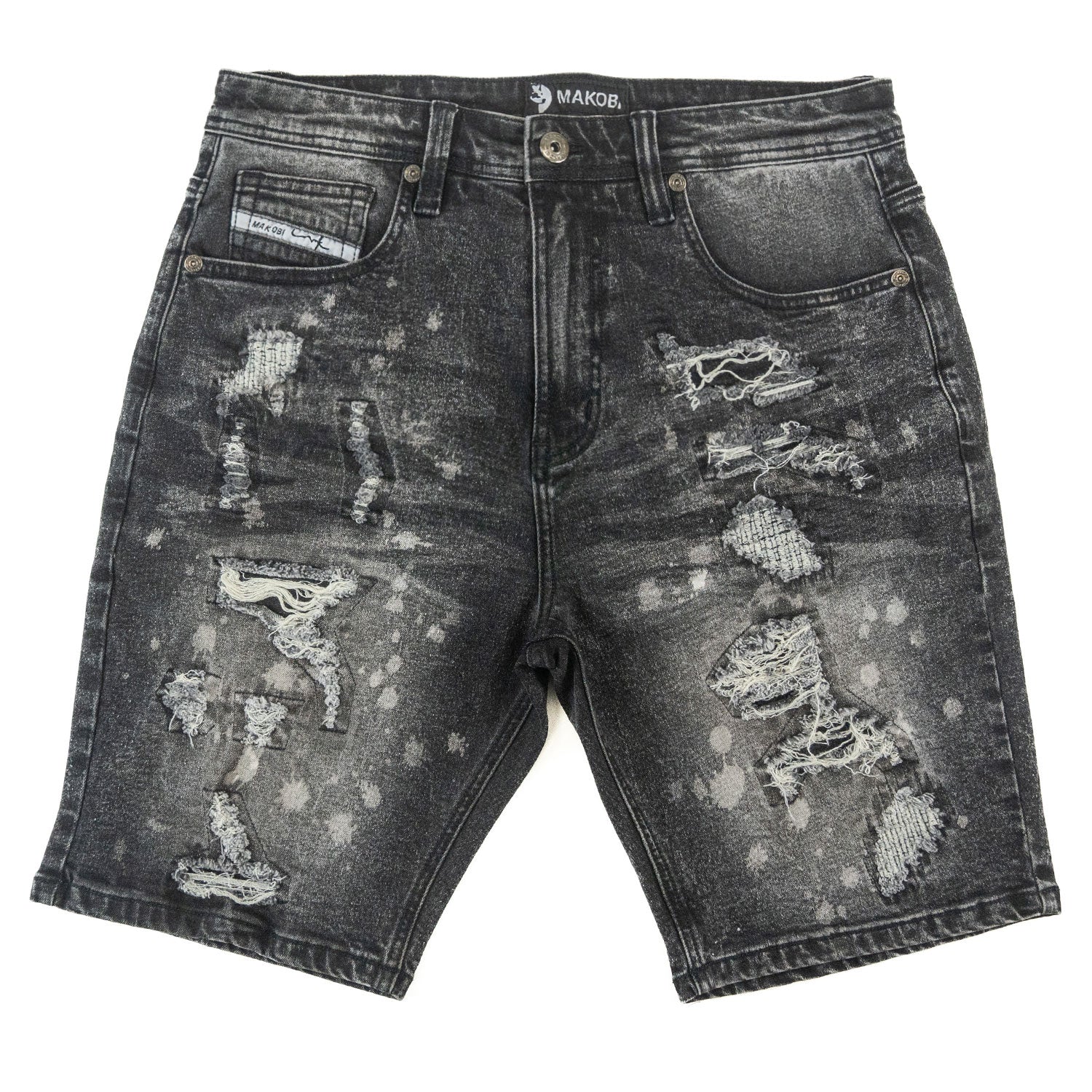 M607 Amato Denim Shorts - Black