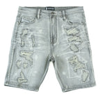 M607 Amato Denim Shorts - Gray