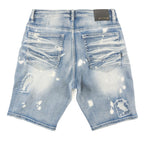 M607 Amato Denim Shorts - Light Wash