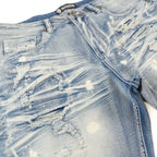 M607 Amato Denim Shorts - Light Wash