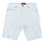 M607 Amato Denim Shorts - White