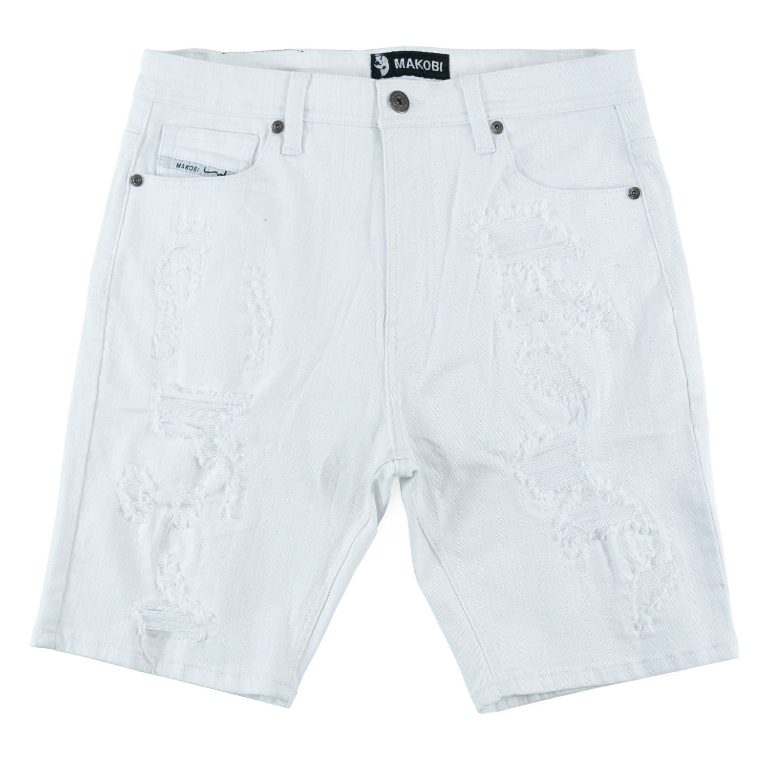 M607 Amato Denim Shorts - White