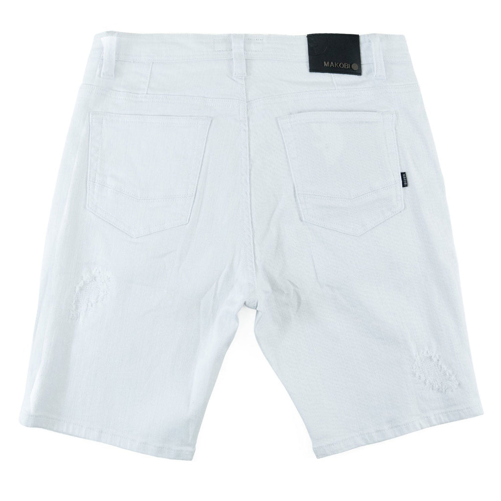 M607 Amato Denim Shorts - White