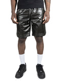 M629 Belluci Vegan Leather Shorts - Black