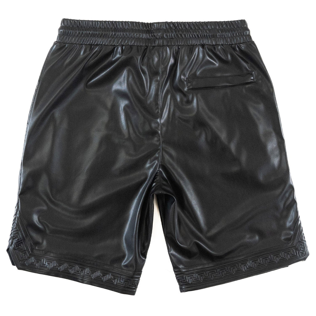 M629 Belluci Vegan Leather Shorts - Black