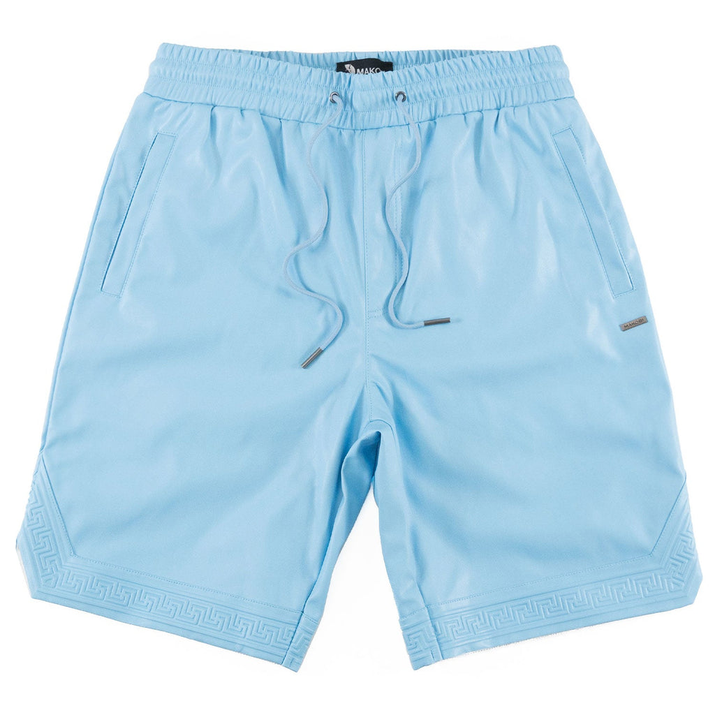 M629 Belluci Vegan Leather Shorts - Blue