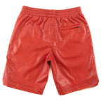M629 Belluci Vegan Leather Shorts - Red