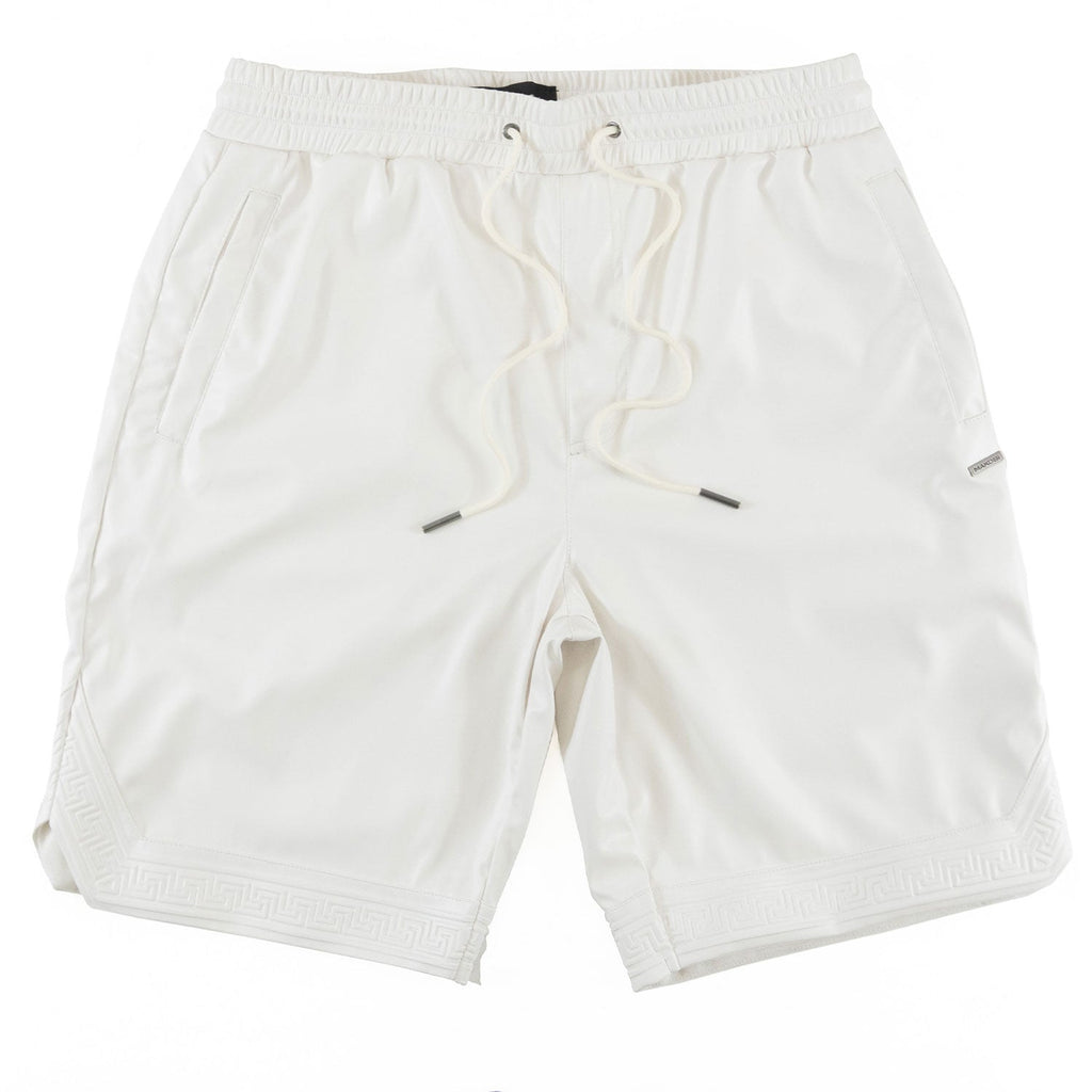 M629 Belluci Vegan Leather Shorts - White